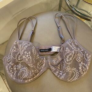 Andres Sarda Frida All Lace See Thru 38 D Bra Underwire Rhinestone